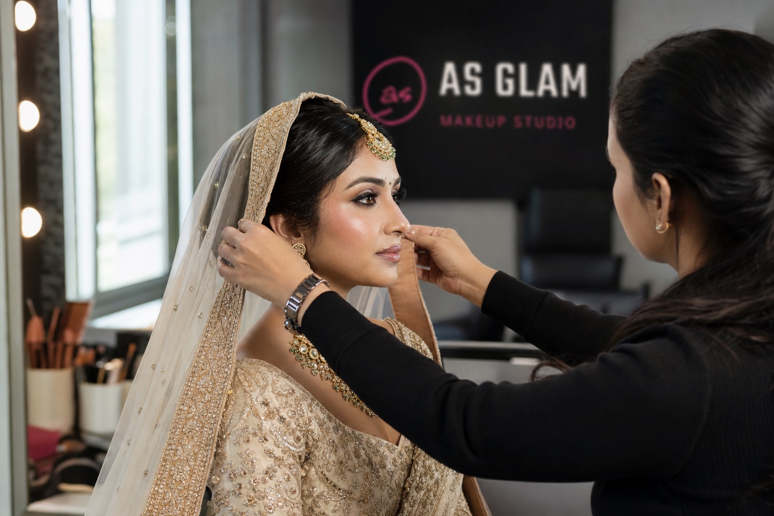 Bridal 02 professional bridal & wedding makeup look photographed at AS Glam Makeup Studio in Lucknow
