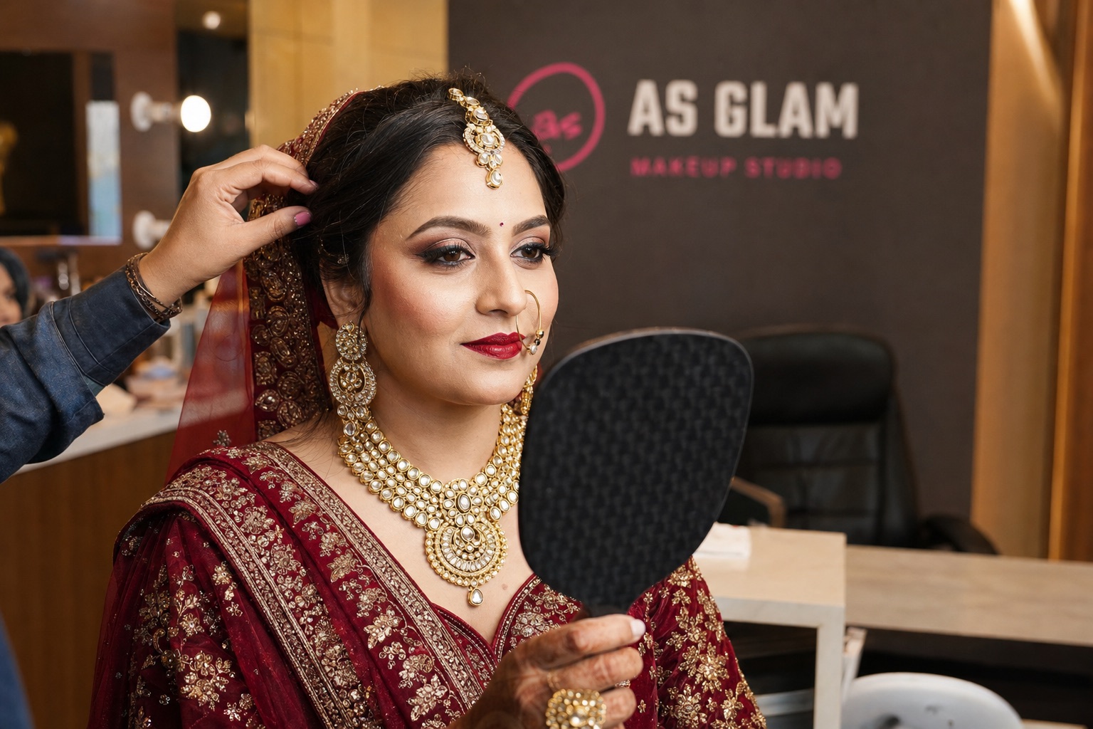 Bridal 03 professional bridal & wedding makeup look photographed at AS Glam Makeup Studio in Lucknow