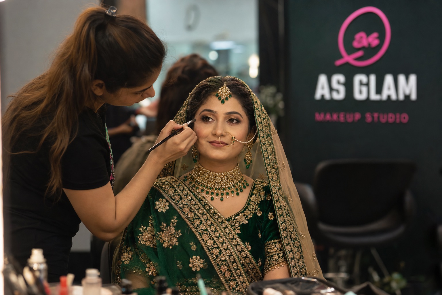 Bridal 05 professional bridal & wedding makeup look photographed at AS Glam Makeup Studio in Lucknow