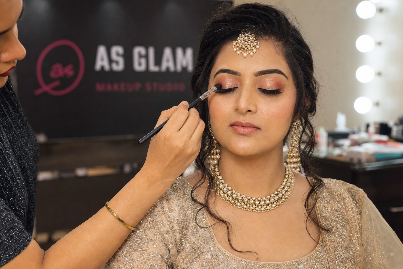Bridal 07 professional bridal & wedding makeup look photographed at AS Glam Makeup Studio in Lucknow