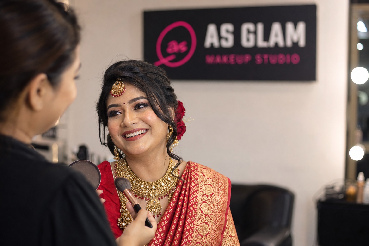 Bridal 09 professional bridal & wedding makeup look photographed at AS Glam Makeup Studio in Lucknow
