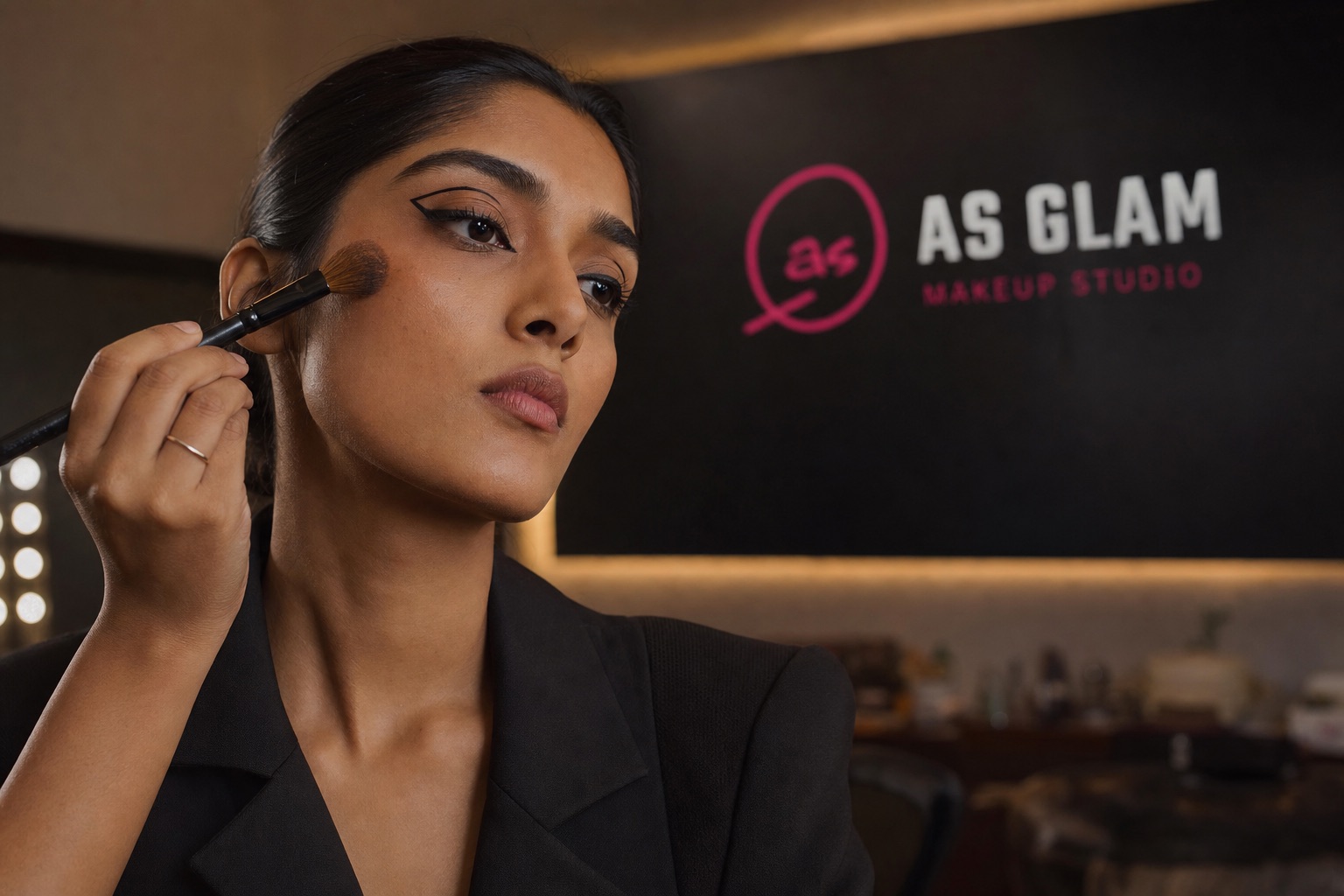 Editorial 01 professional editorial & camera makeup look photographed at AS Glam Makeup Studio in Lucknow