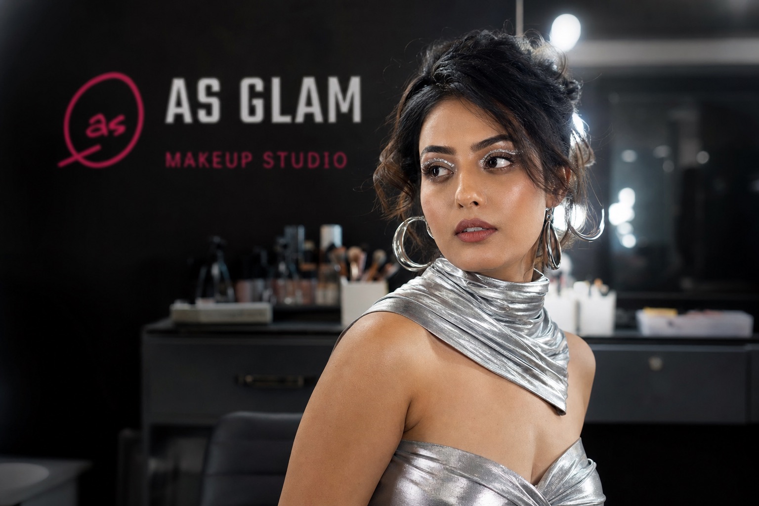 Editorial 03 professional editorial & camera makeup look photographed at AS Glam Makeup Studio in Lucknow
