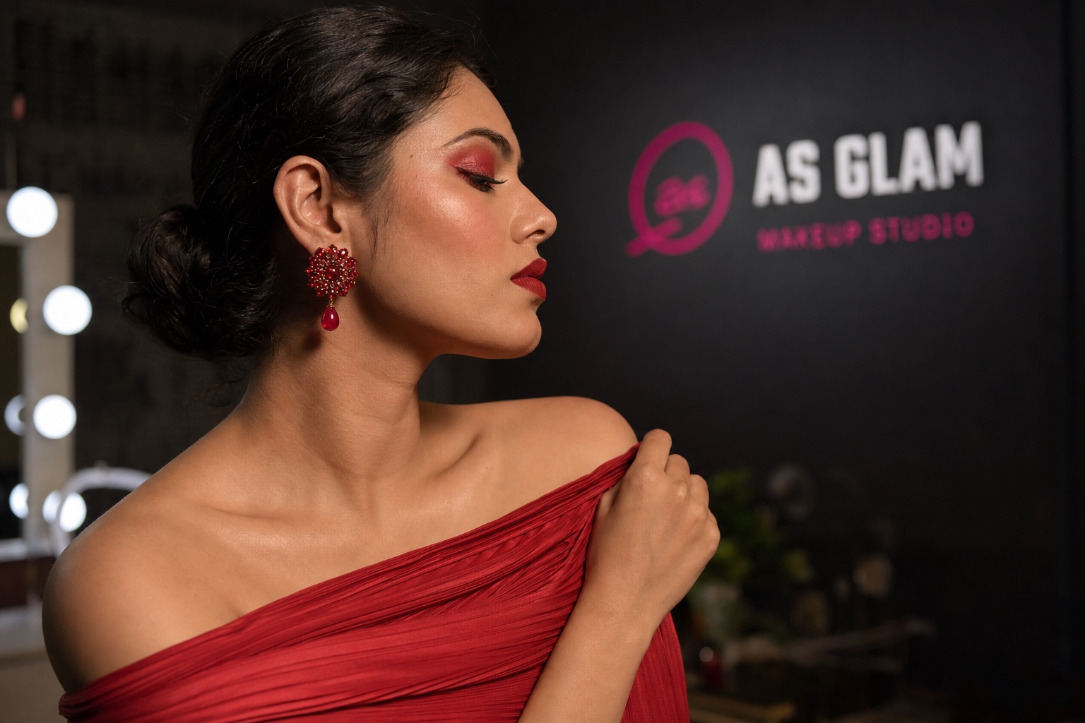 Editorial 04 professional editorial & camera makeup look photographed at AS Glam Makeup Studio in Lucknow