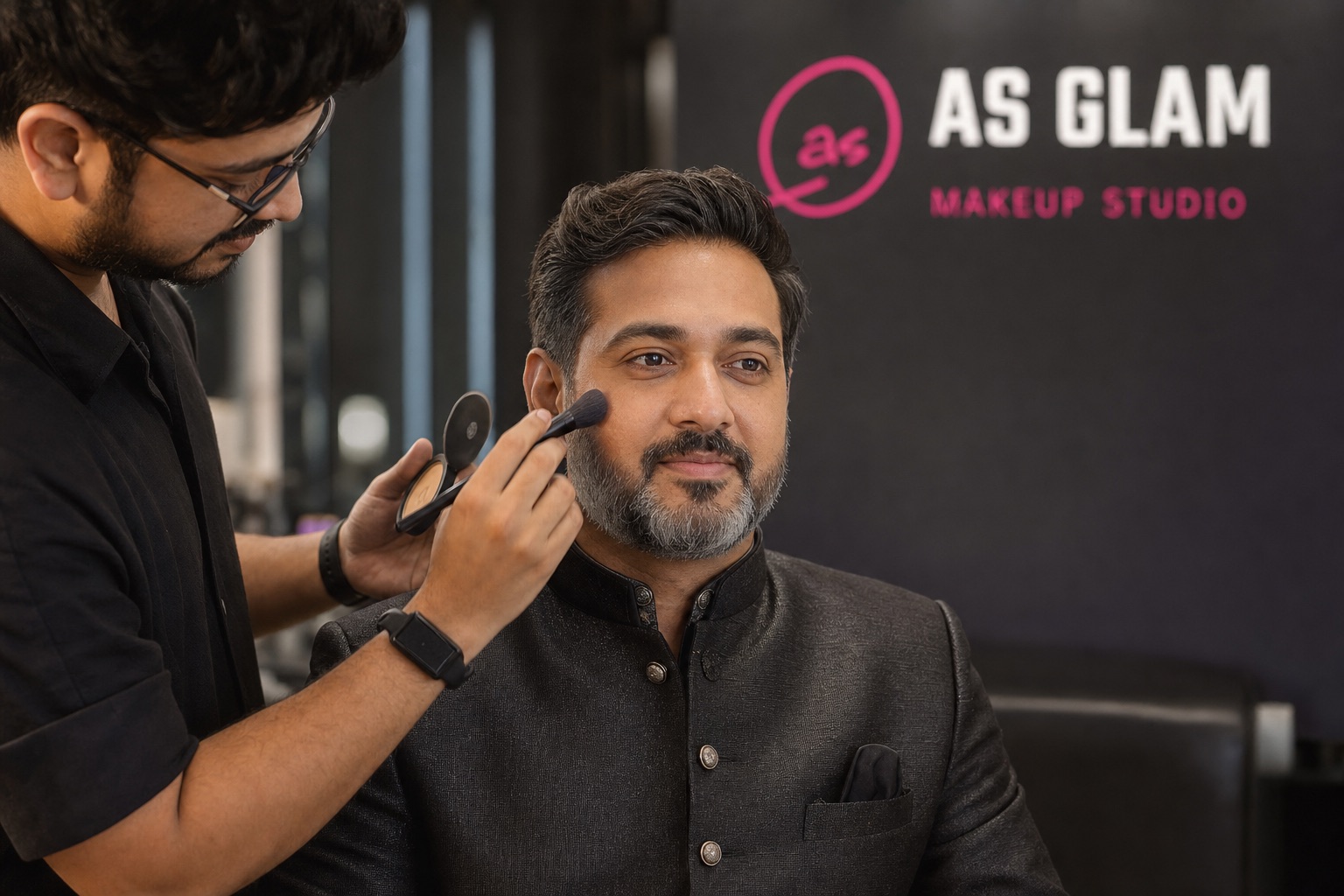 Groom 06 professional groom services look photographed at AS Glam Makeup Studio in Lucknow