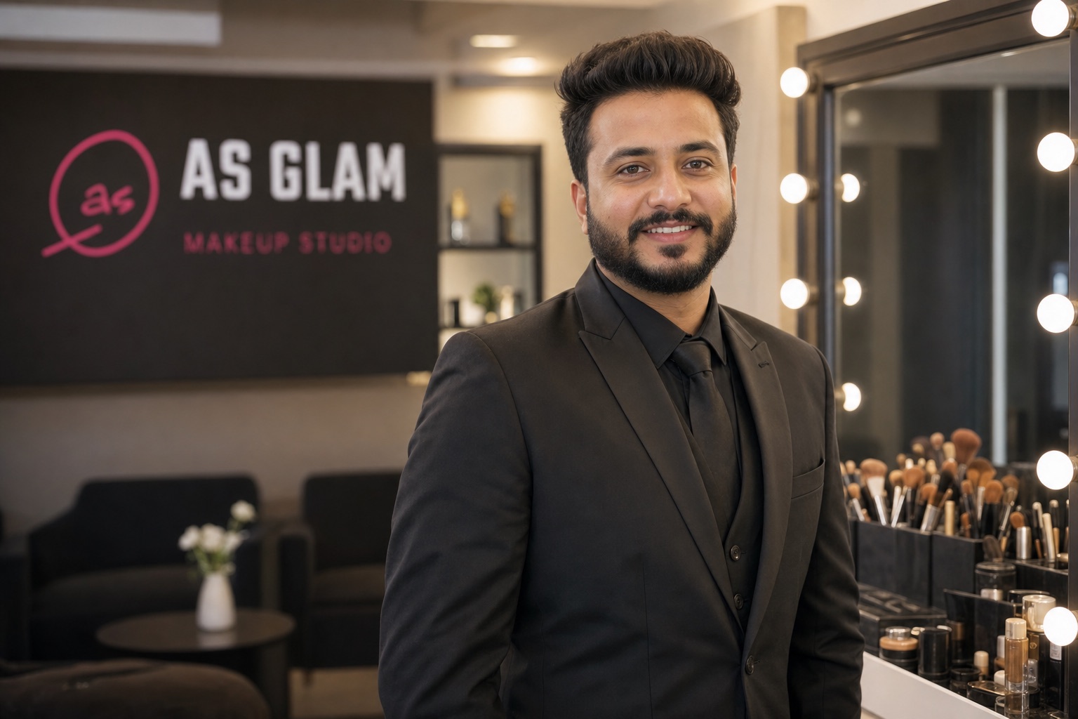Groom 10 professional groom services look photographed at AS Glam Makeup Studio in Lucknow