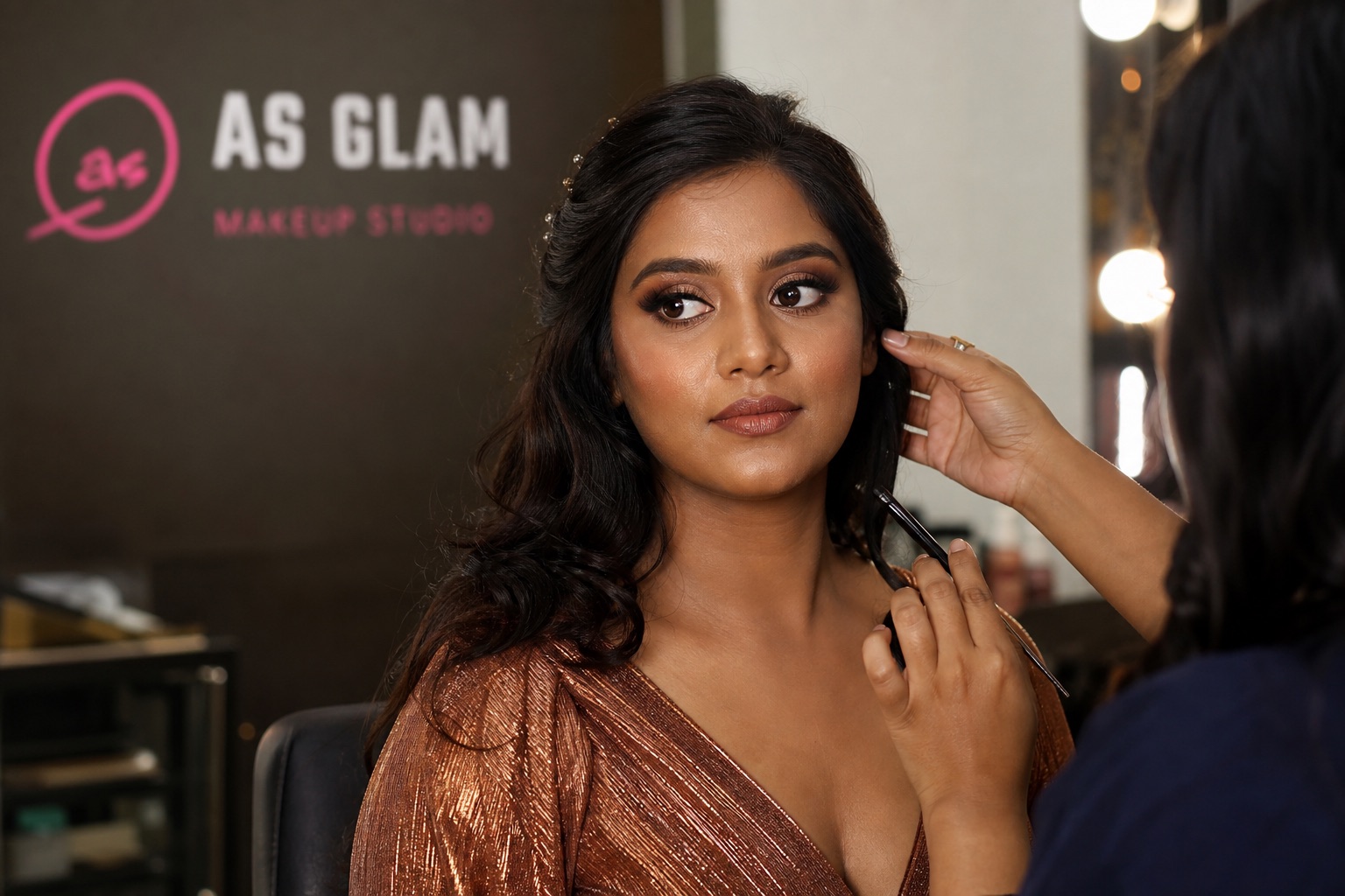 HD 02 professional hd & airbrush makeup look photographed at AS Glam Makeup Studio in Lucknow