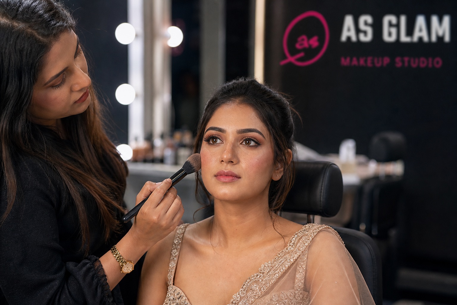 HD 05 professional hd & airbrush makeup look photographed at AS Glam Makeup Studio in Lucknow