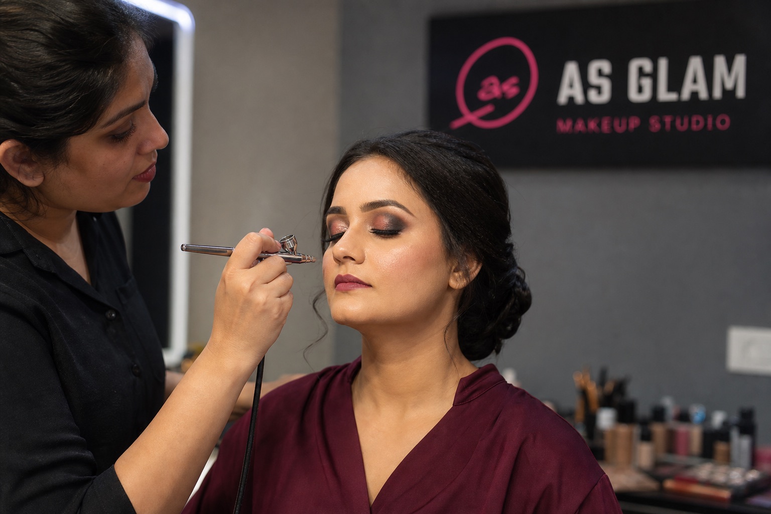 HD 06 professional hd & airbrush makeup look photographed at AS Glam Makeup Studio in Lucknow