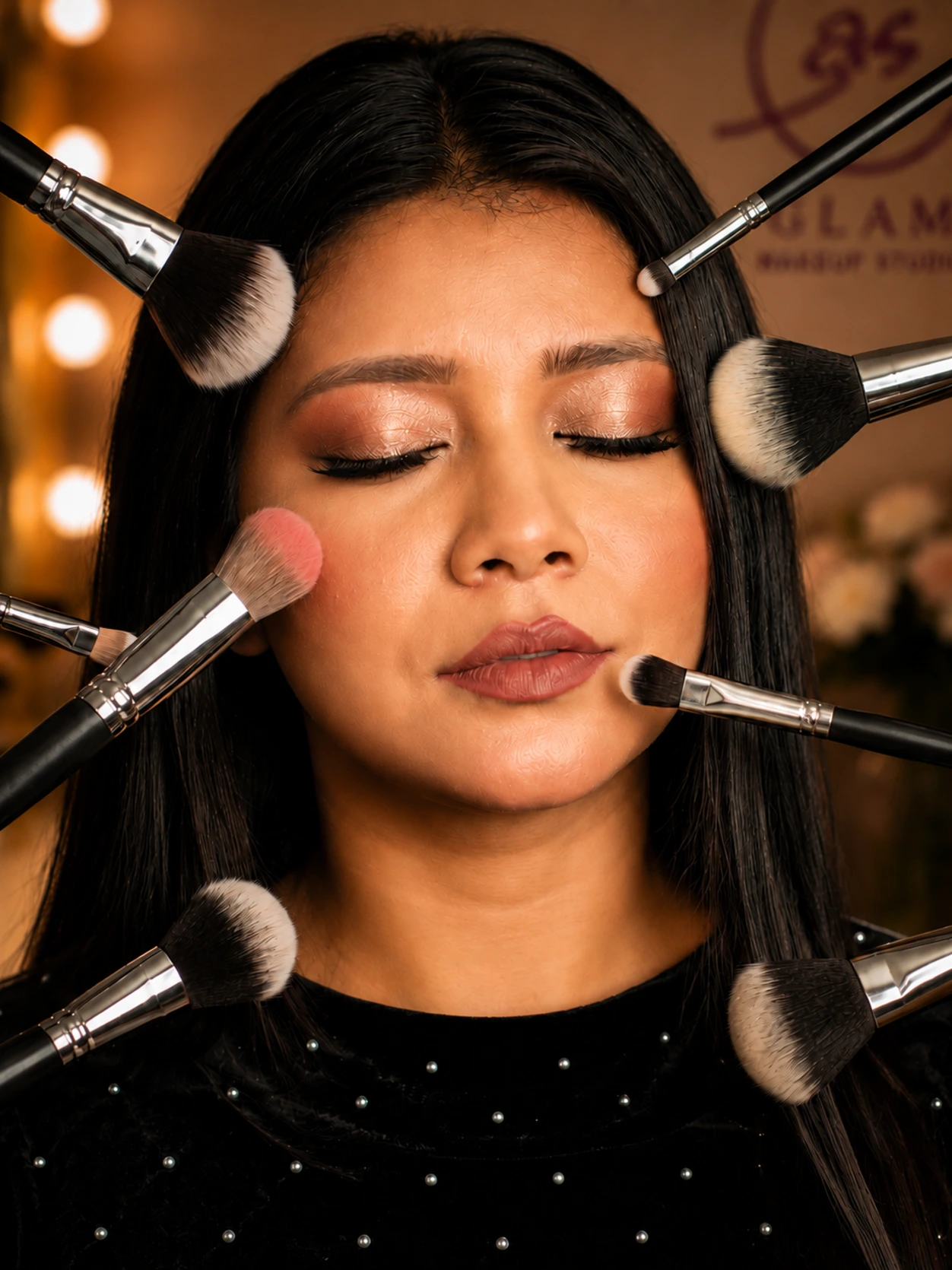 Elegant occasion makeup and hairstyling created at AS Glam Makeup Studio in Lucknow